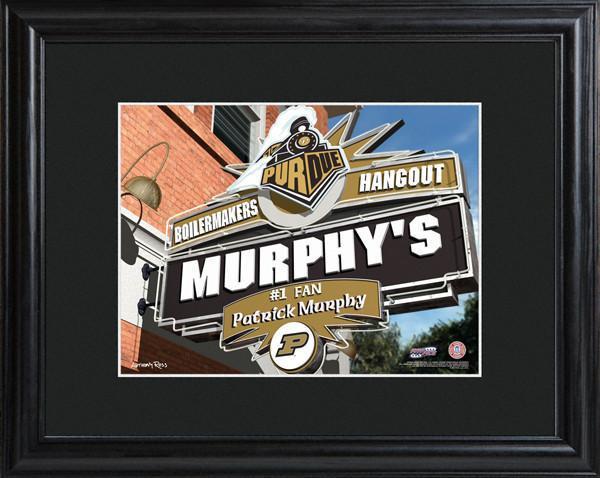 Personalized College Hangout Sign w/Matted Frame