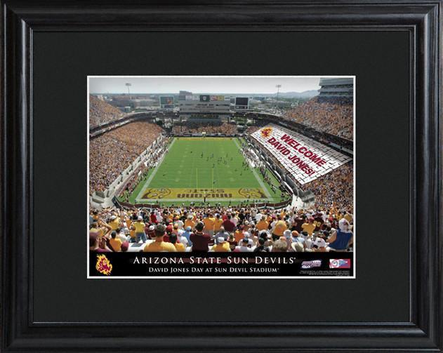 Personalized College Stadium Sign w/Matted Frame