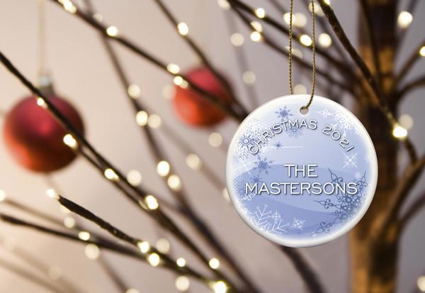Personalized Holiday Ceramic Ornament