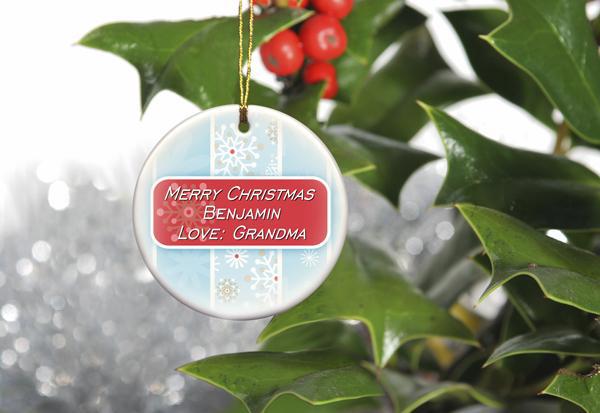 Personalized Holiday Ceramic Ornament