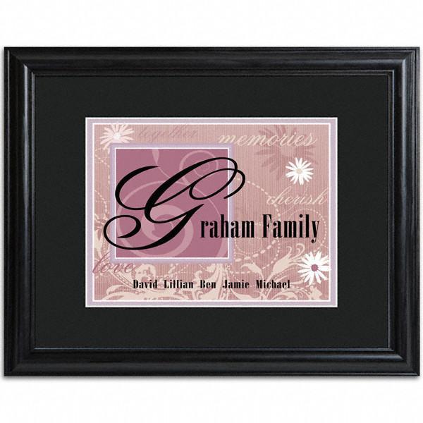 Personalized Purple Family Name Frame