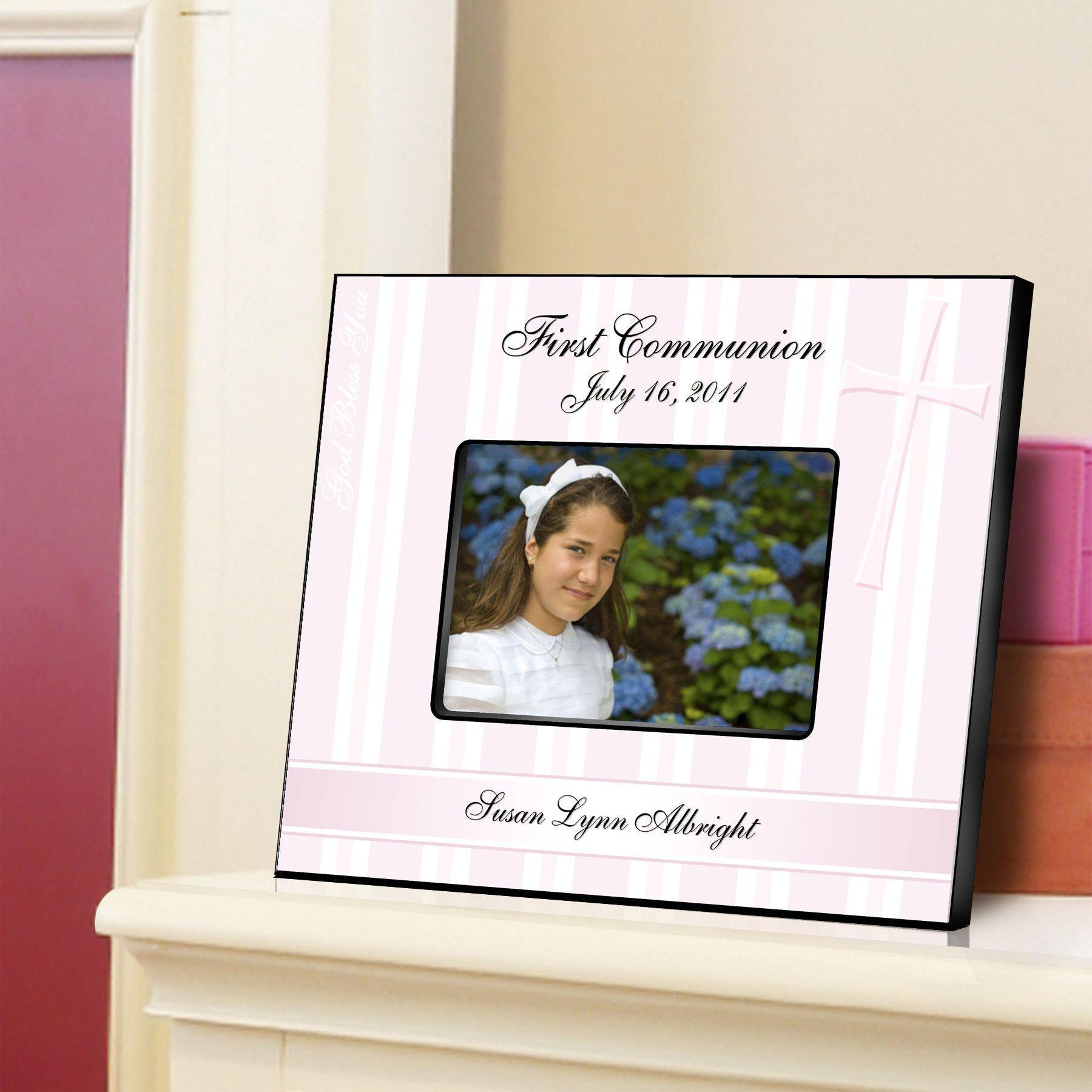 Personalized First Communion Picture Frame-God Bless the Children