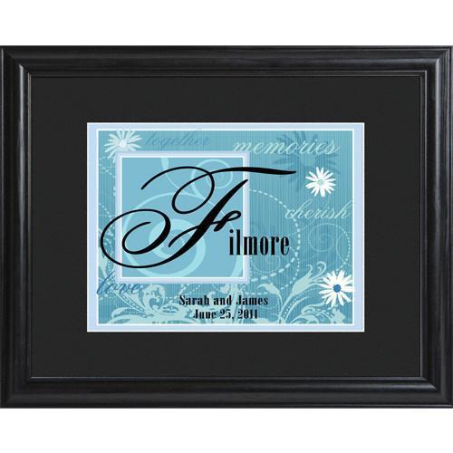 Personalized Couple?s Name Sign - Framed - Blue