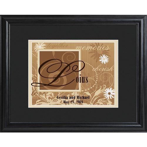 Personalized Couple?s Name Sign - Framed - Brown