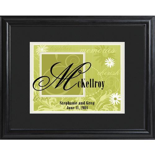 Personalized Green Couple&#039;s Name Frame