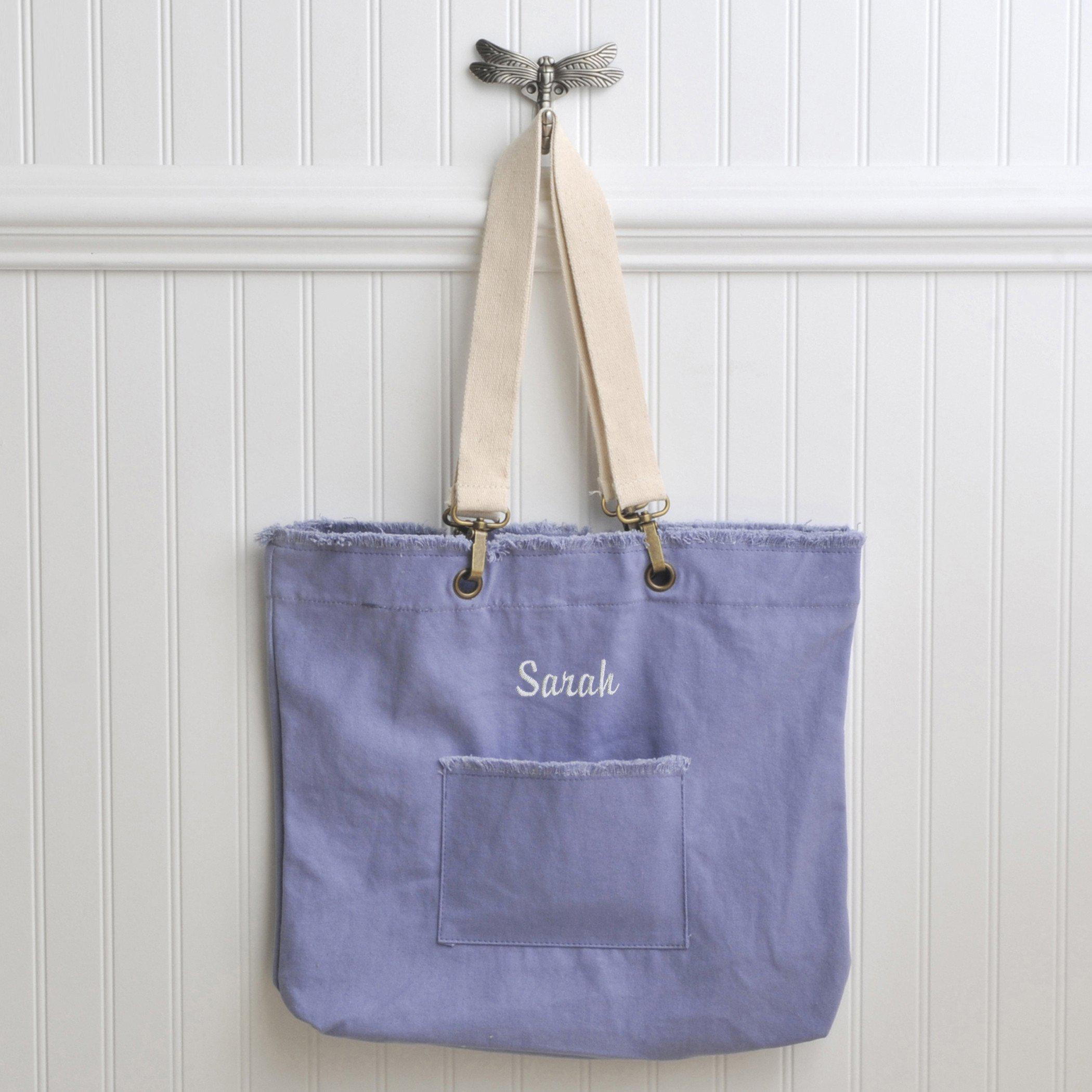 Personalized Canvas Tote Bag - Choose from 4 Colors