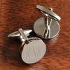 Buy Silver Monogram Pin Stripe Cufflinks