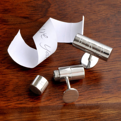 Buy Personalized Secret Agent Hidden Note Cufflinks