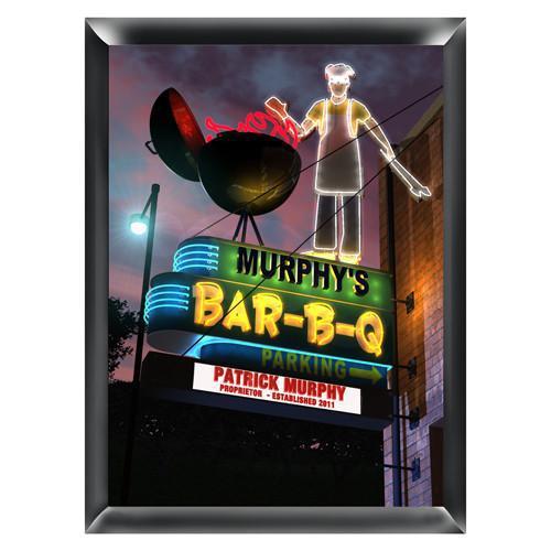 Personalized Marquee Traditional Sign - BBQ