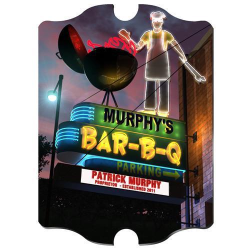 Personalized Marquee Vintage Sign - BBQ