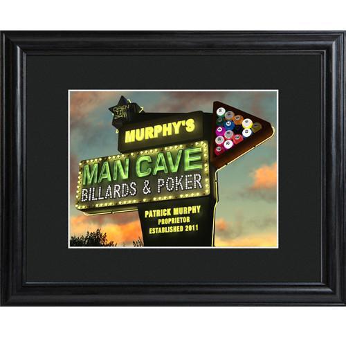 Personalized Marquee Framed Sign -  Man Cave