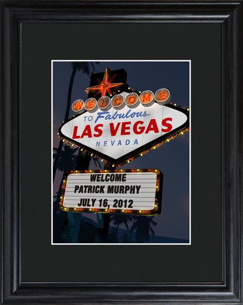Personalized Marquee Framed Sign - Vegas Night