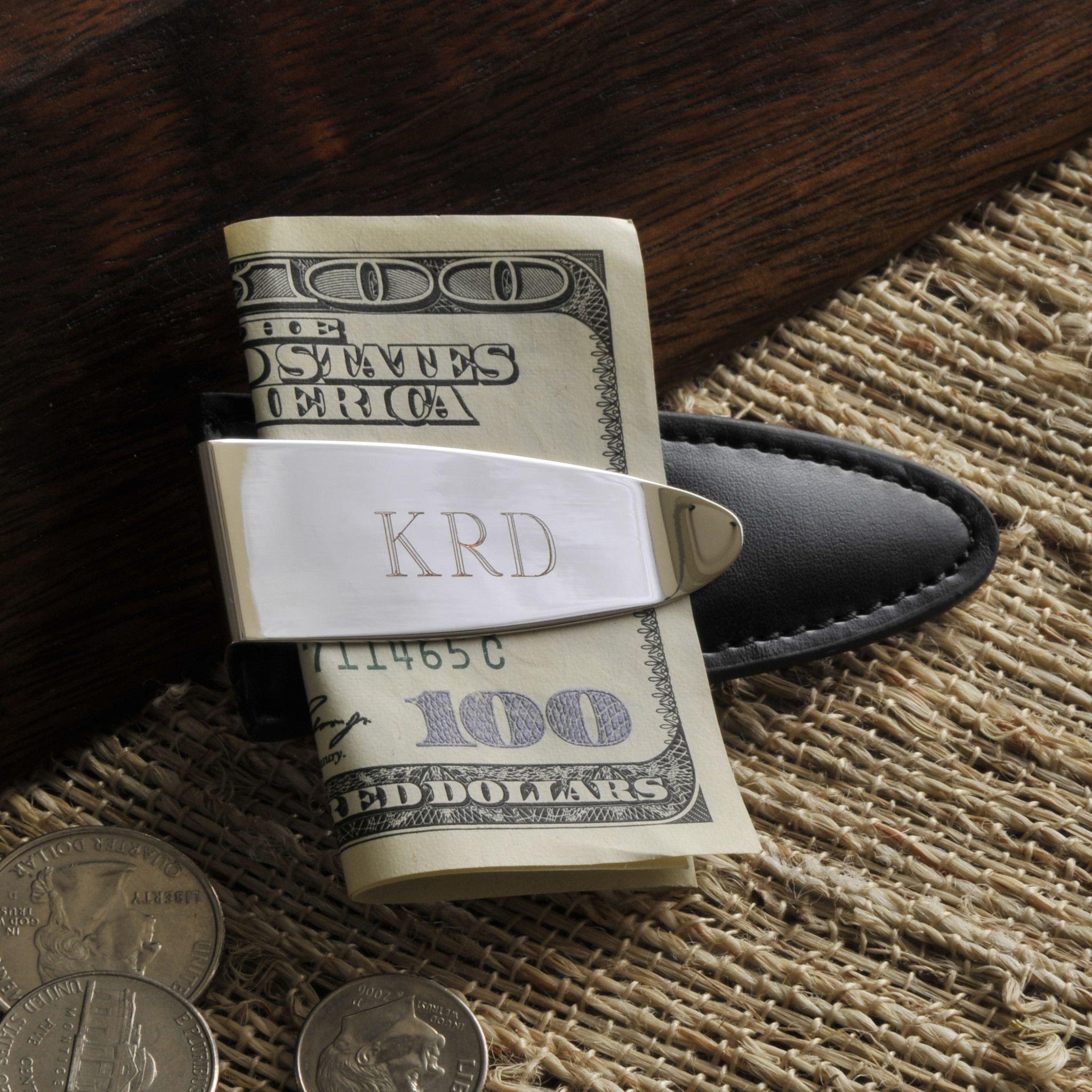 Personalized Leather Easy Fit Money Clip