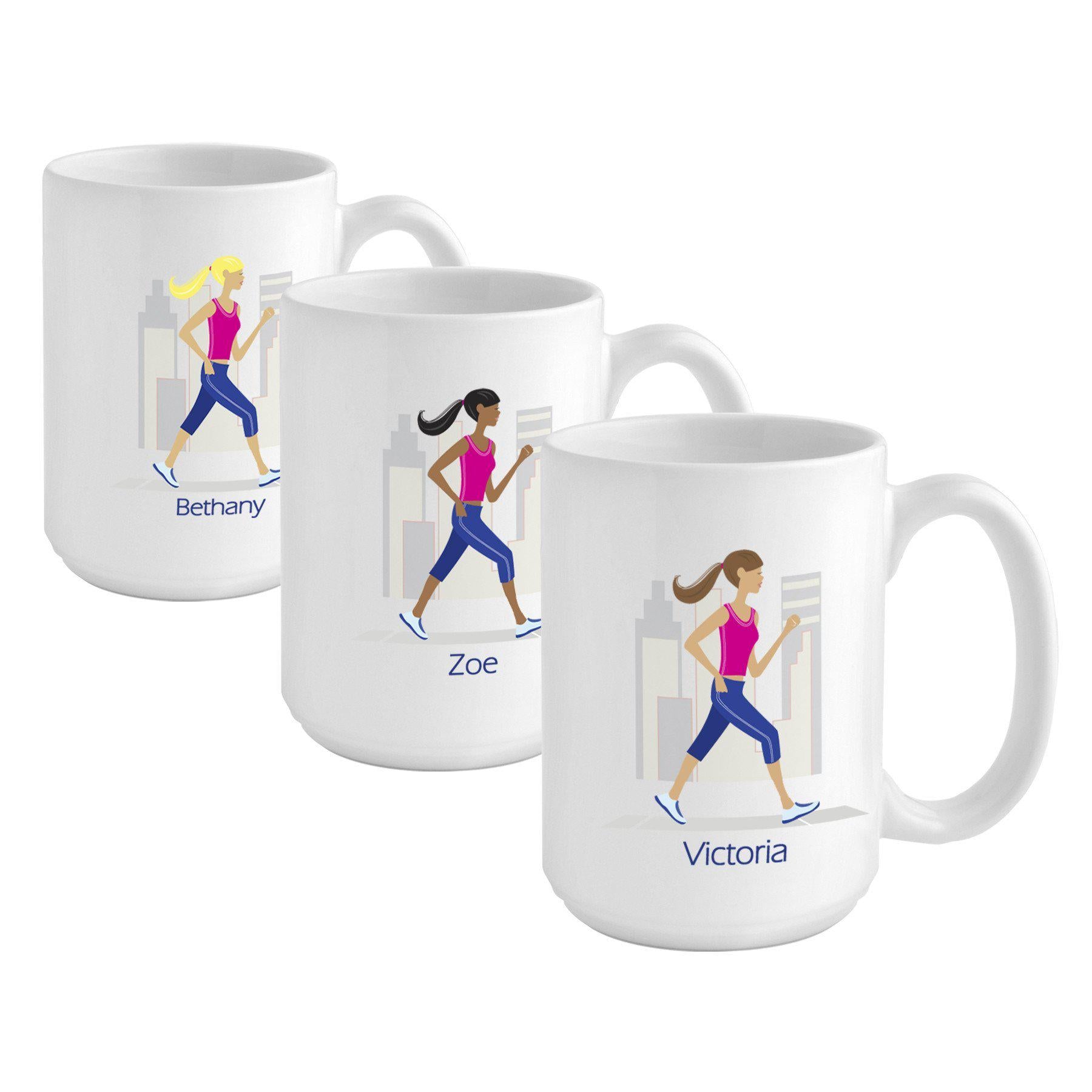 Personalized Go-Girl Coffee Mug - Golfer, Runner, Shopper, Yoga