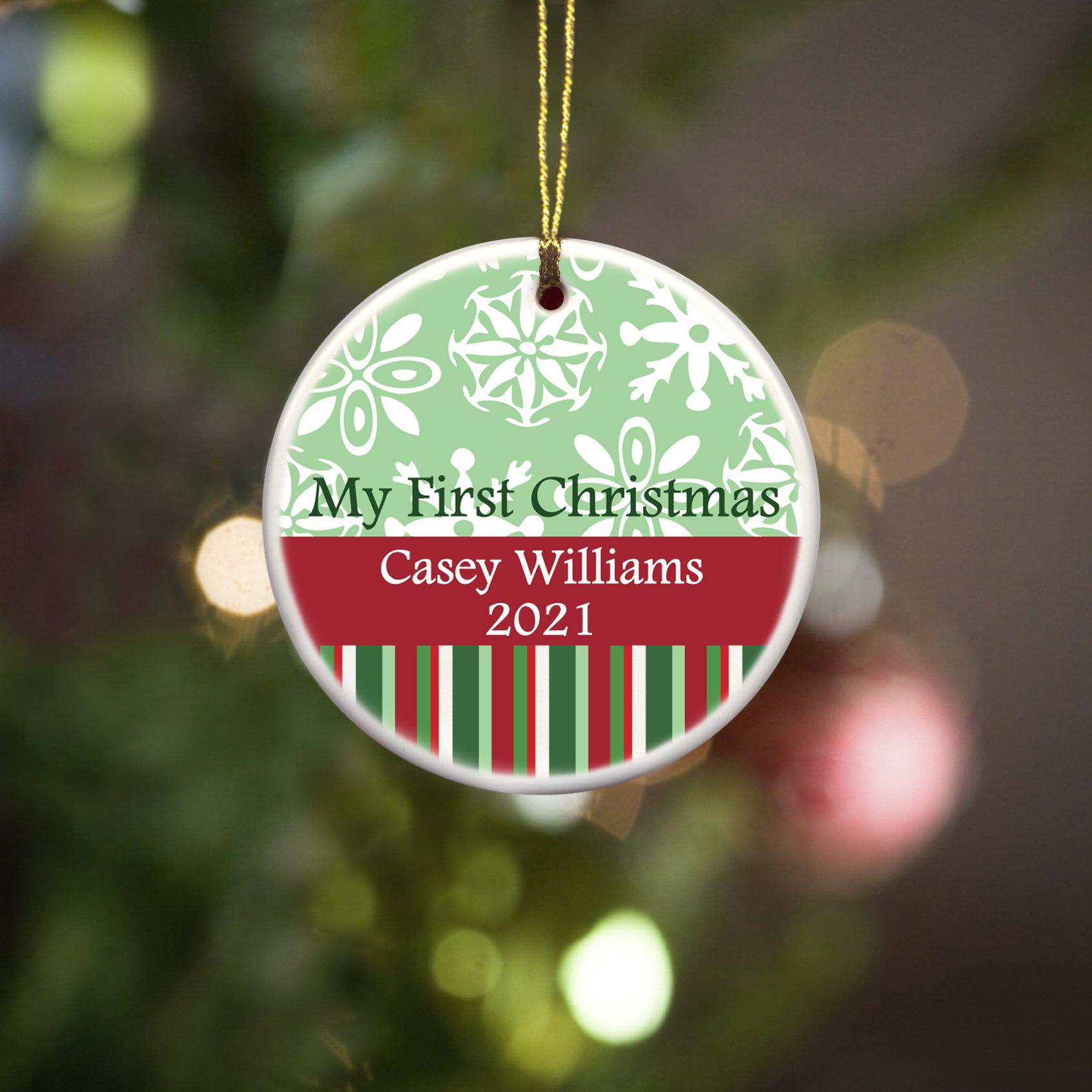 Personalized My First Christmas Ornament - Christmas ...