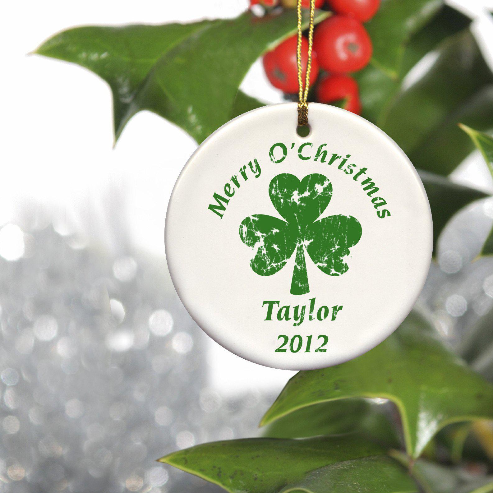 Personalized Irish Ceramic Ornaments