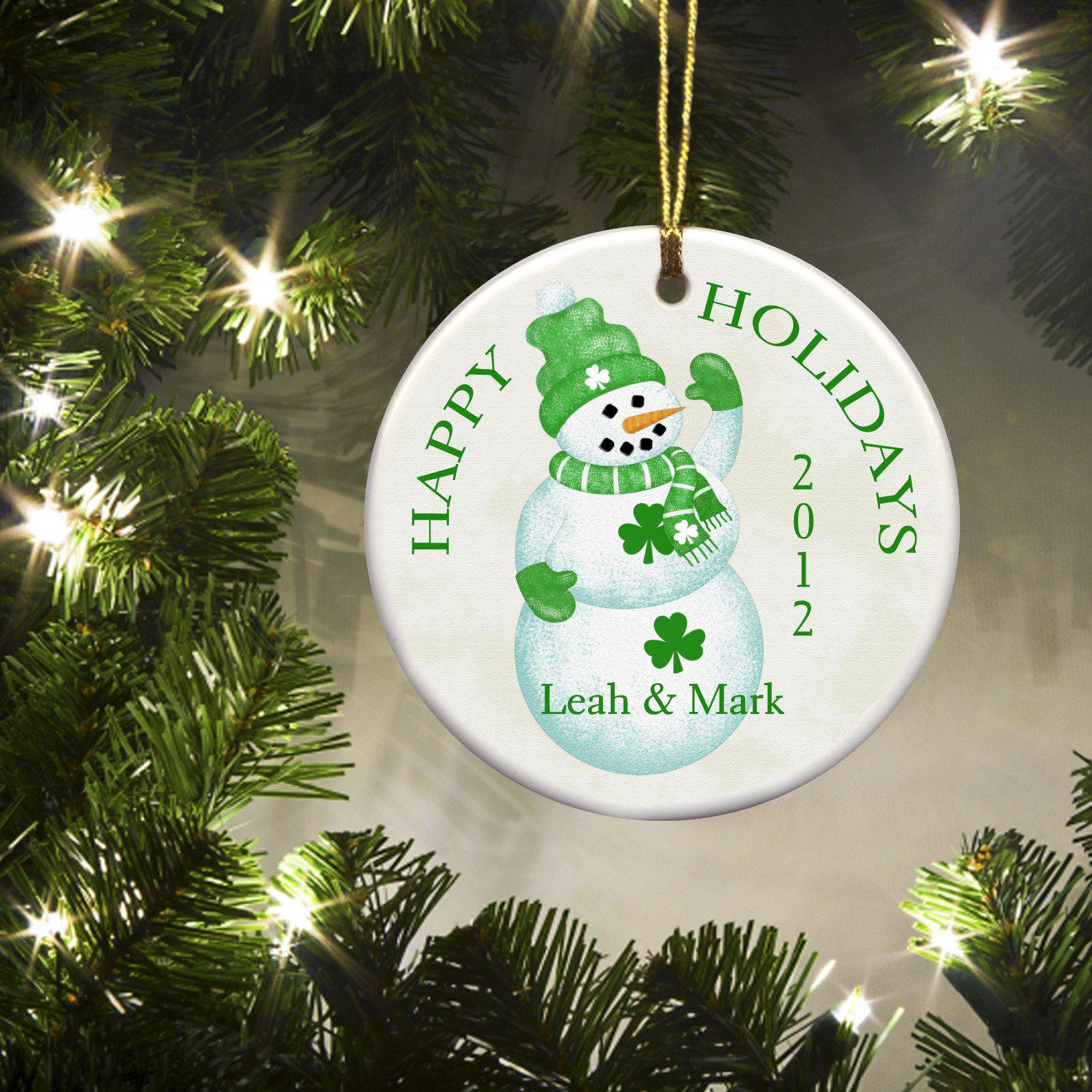 Personalized Irish Ceramic Ornaments