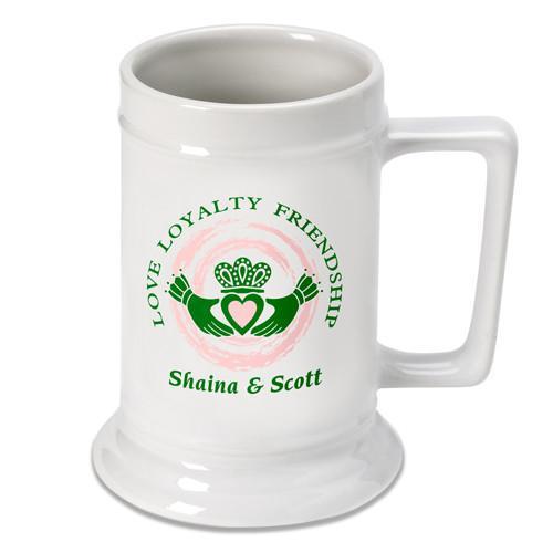 Personalized Claddagh Beer Stein