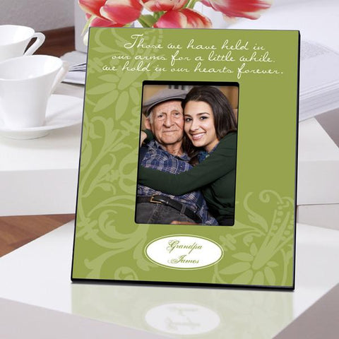 Buy Personalized Memorial Frame - Green Hearts