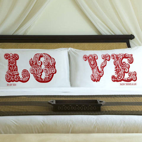 Buy Personalized Couples  LOVE Pillowcases