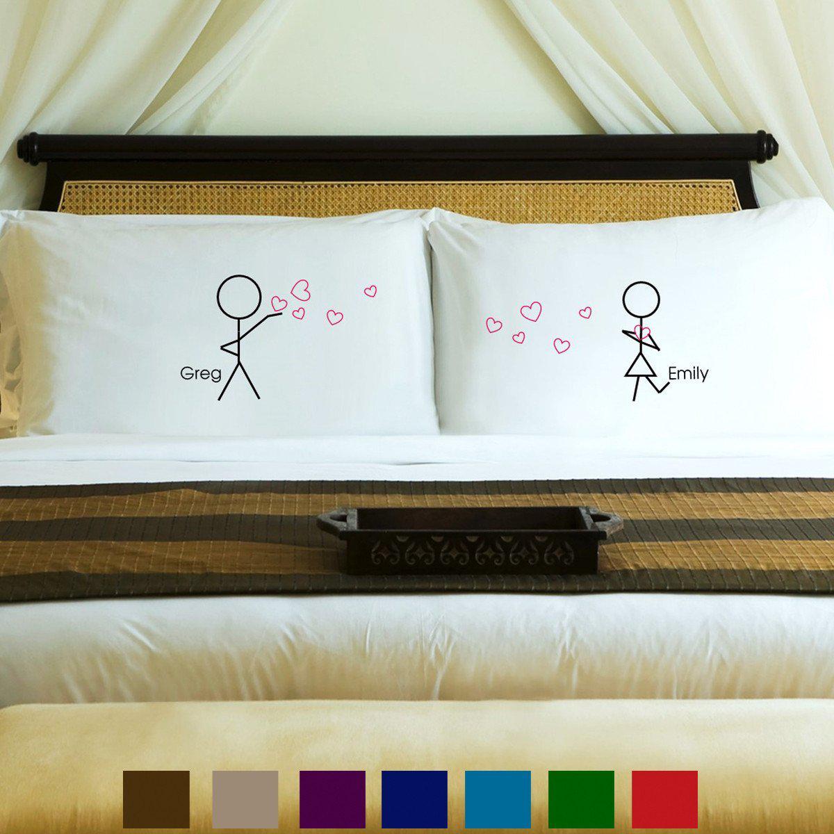 Personalized Couples Pillow Case Set