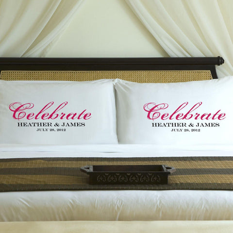 Buy Personalized His & Hers Couples Pillowcase Set