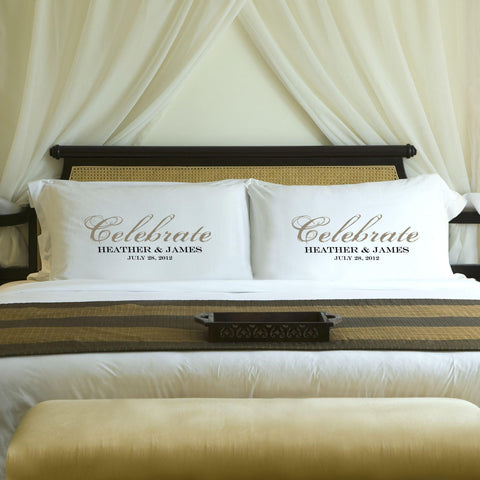 Buy Personalized His & Hers Couples Pillowcase Set
