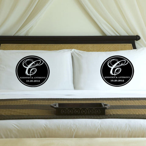 Buy Personalized Magical Monogram Couples Pillowcases