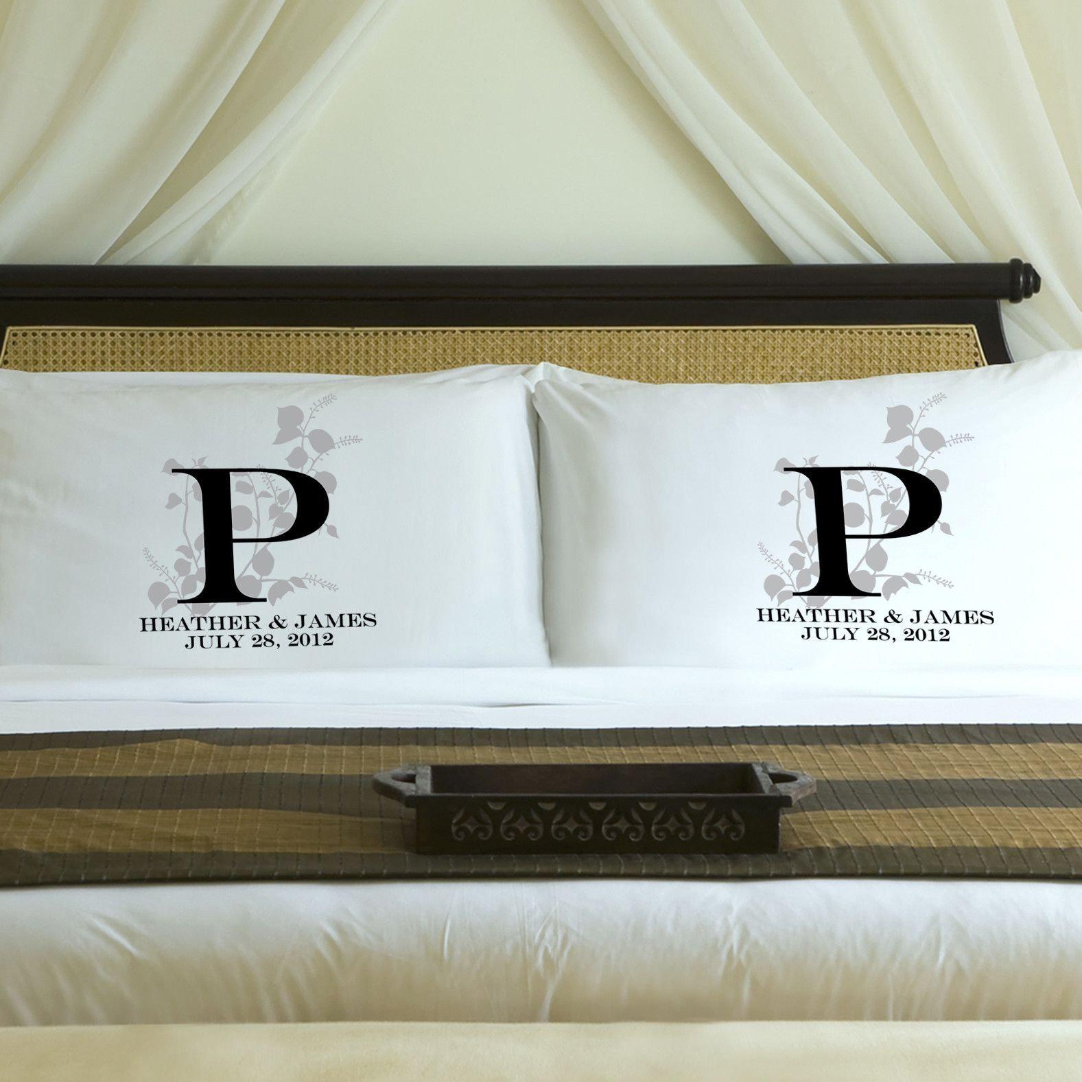 Personalized Nature&#039;s Bliss Couples Pillow Case Set