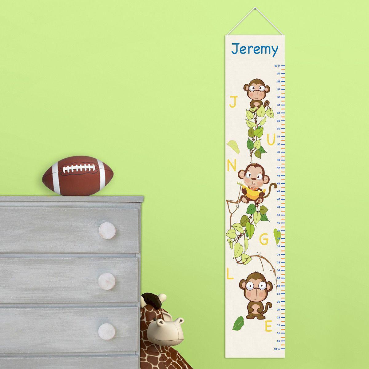 Personalized Monkey Growth Chart for Boys - Monkey Height Chart