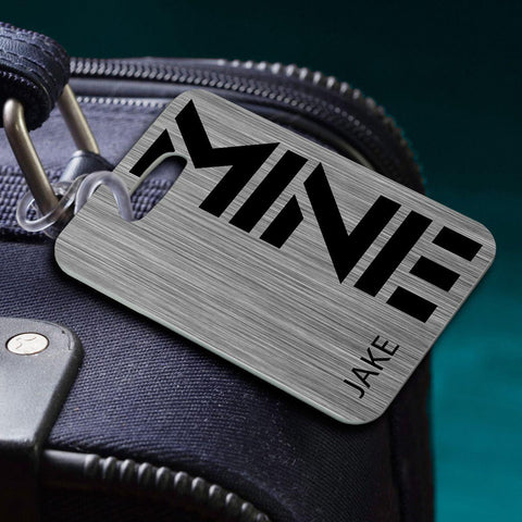 Personalized Luggage Tags - MINE-Steel - Travel Gear - AGiftPersonalized
