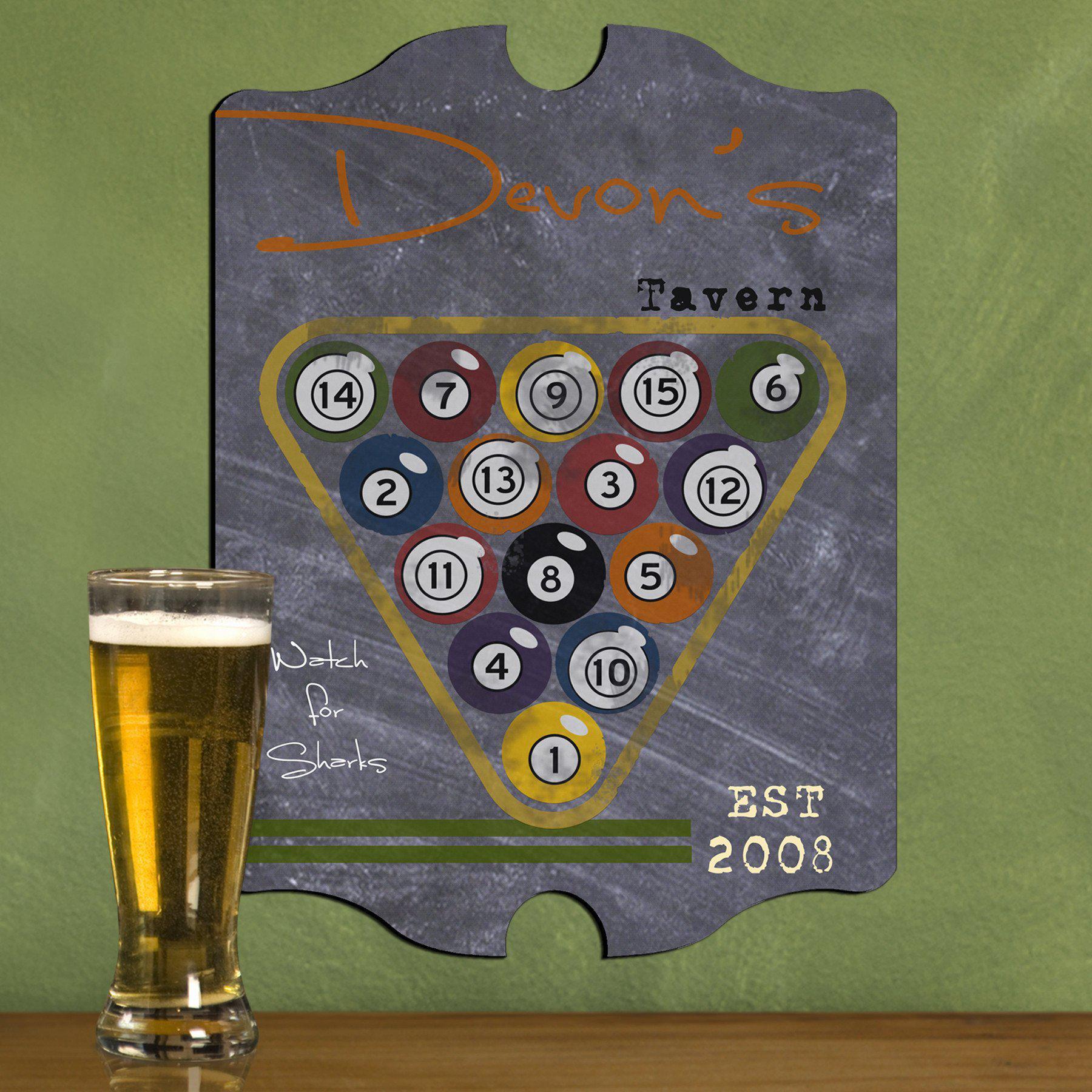 Personalized Vintage Tavern Pub Sign - Baseball, Billiards, Football, Golf, Homerun, Mug