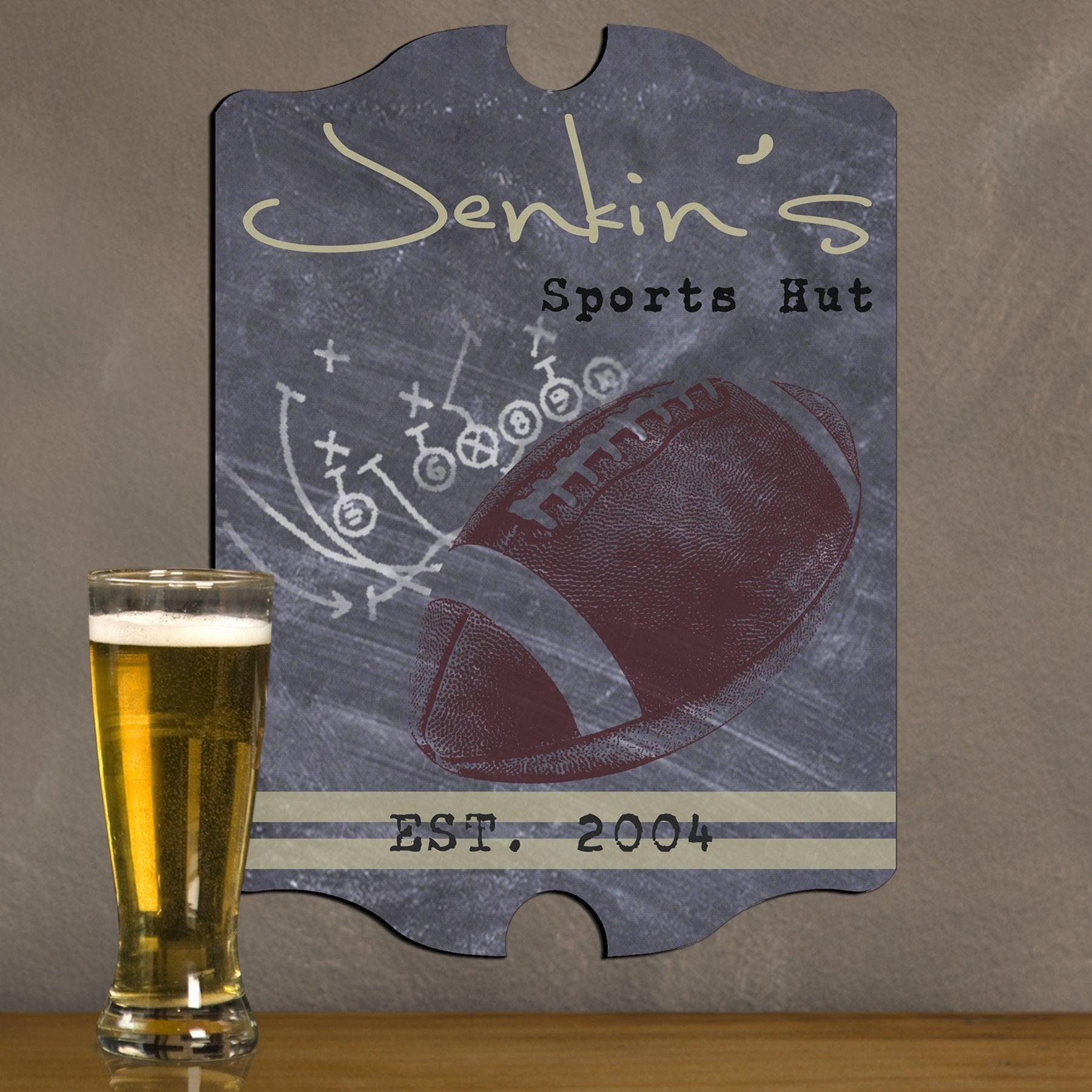 Personalized Vintage Tavern Pub Sign - Football