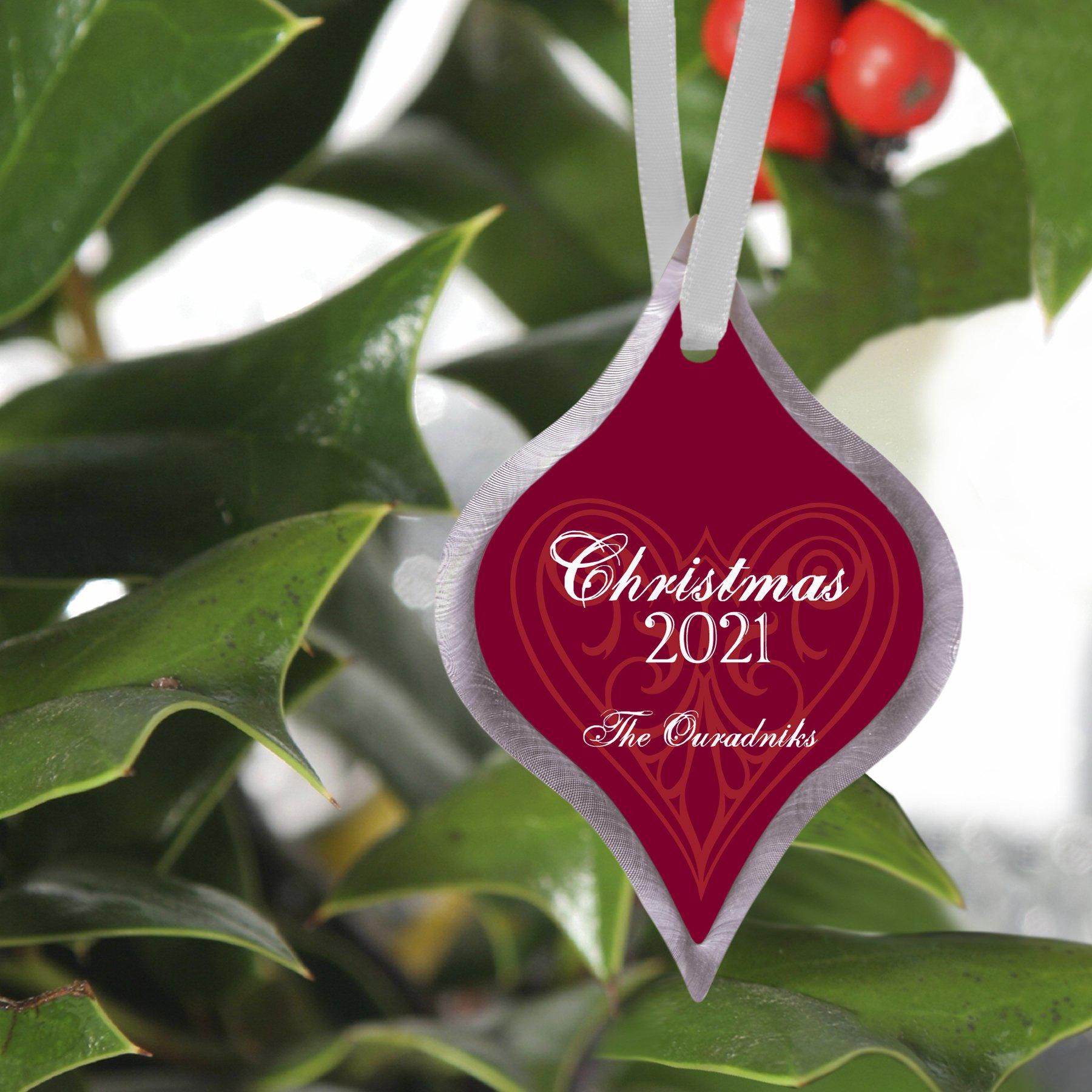 Personalized Elegant Christmas Ornament