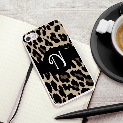 Personalized White Trimmed iPhone Cover - 1 initial