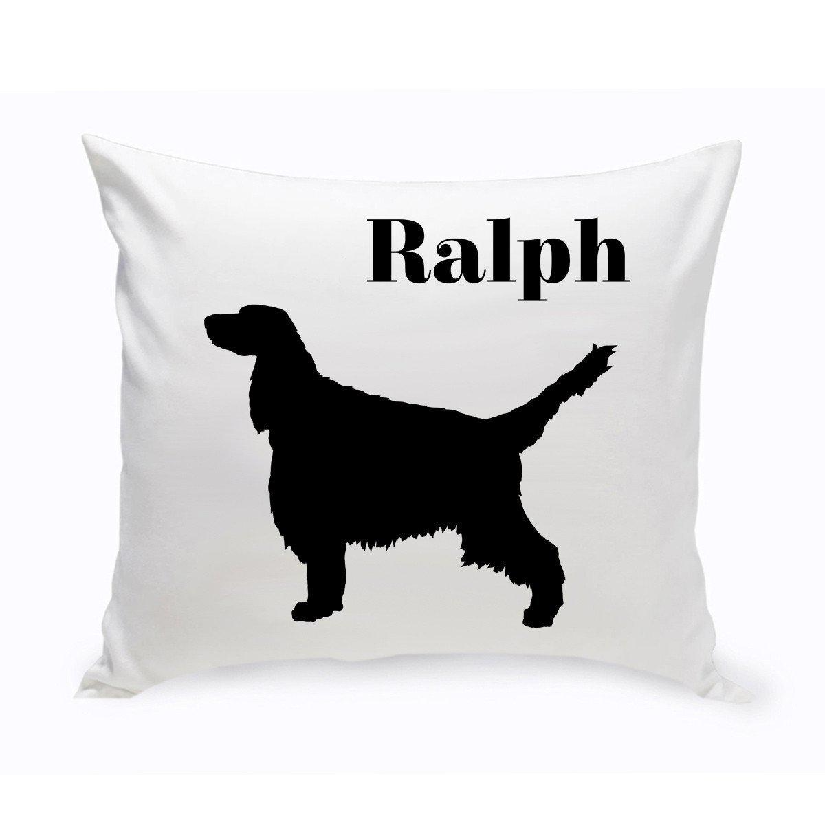 Monogrammed Dog Throw Pillow -  Classic Silhouette