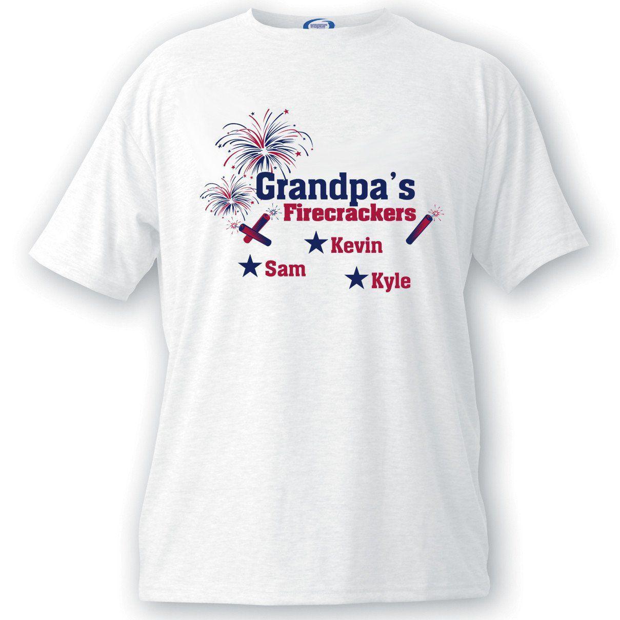 Personalized Grandpa's Firecrackers T-shirt