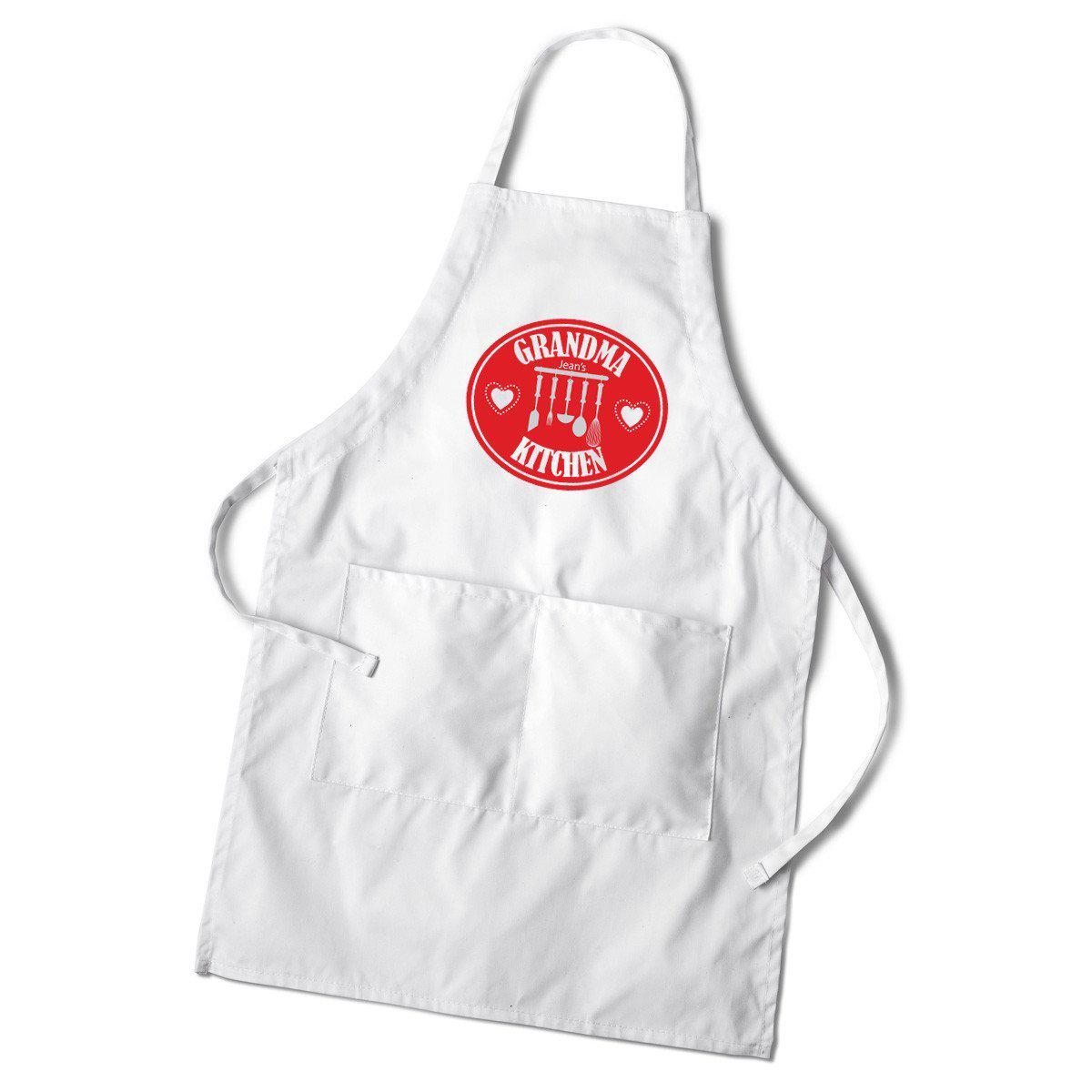 Personalized Women&#039;s White Apron - Kitchen Apron