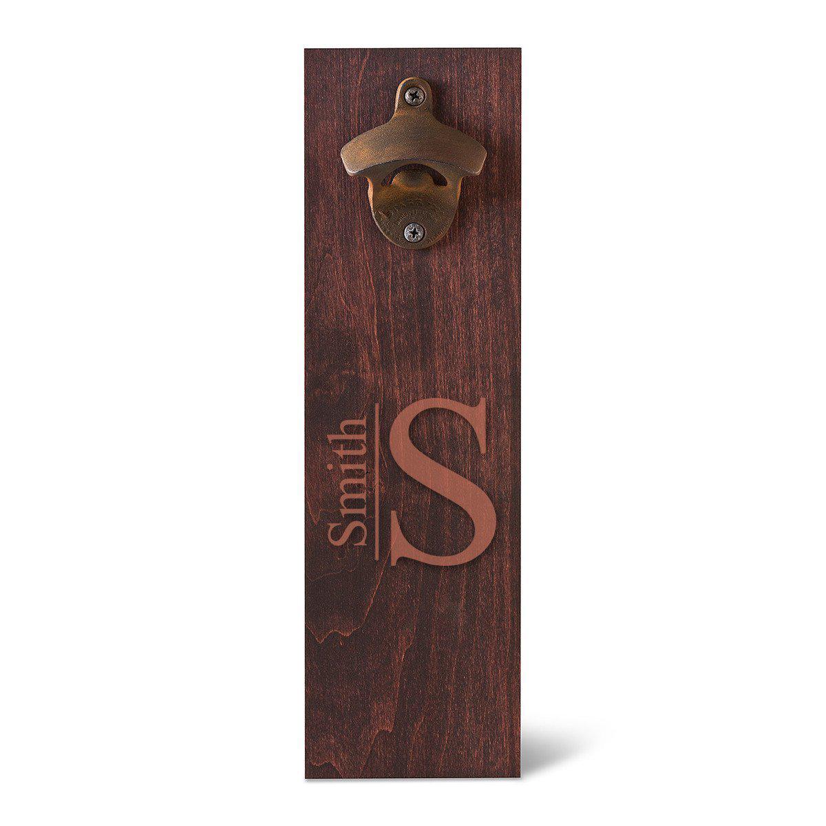 Personalized Monogram Wall Mounted Bottle Opener