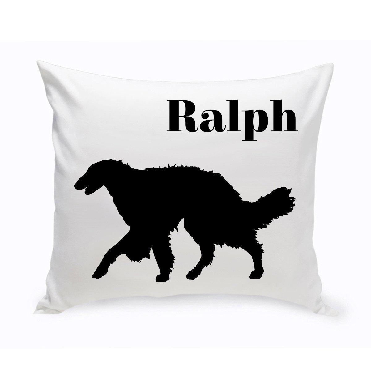 Monogrammed Dog Throw Pillow -  Classic Silhouette