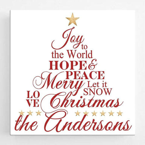 Buy Personalized Joy to the World Christmas Canvas Sign