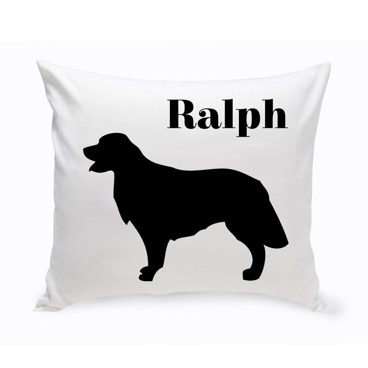 Monogrammed Dog Throw Pillow -  Classic Silhouette