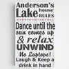 Buy Personalized Cabin Rules Canvas Sign