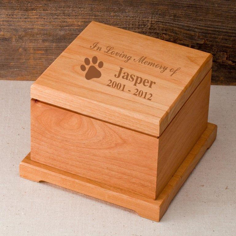 Personalized Large Wooden Pet Urn