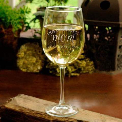 Buy World's Greatest Mom White Wine Glass