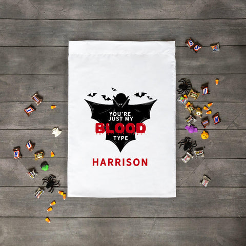 Buy Personalized Just My Blood Type Halloween Trick-or-Treat Bag