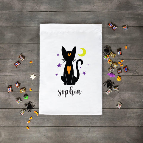 Buy Personalized Halloween Cat Trick-or-Treat Bag