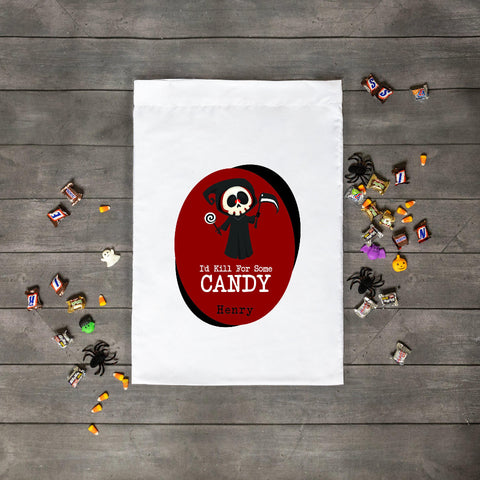 Buy Personalized Kill for Some Candy Halloween Trick-or-Treat Bag