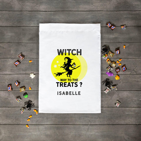 Buy Personalized Witch Way to the Treats Halloween Trick-or-Treat Bag