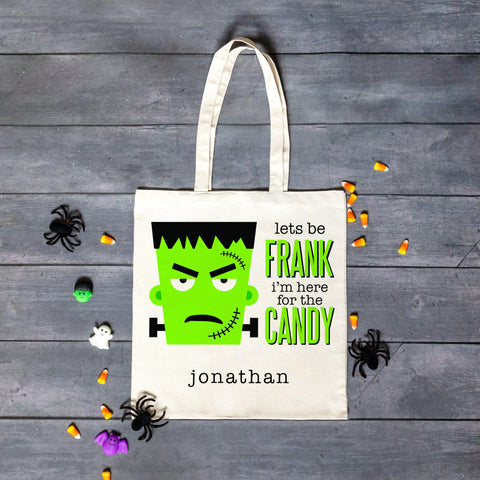 Buy Personalized Frankenstein Candy Halloween Tote Bag